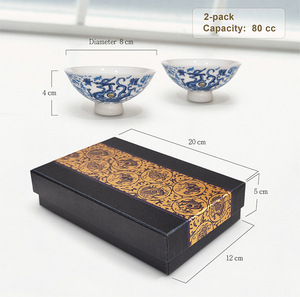 Ensemble de tasses à thé en porcelaine chinoise traditionnelle Shin Tai Yuan, motif de dragon azuré, emballage en boîte cadeau, réutilisable, passe au lave-vaisselle - Product Image 2