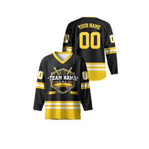 Camisetas de hockey por sublimación con logotipo personalizado, uniforme deportivo OEM de alta calidad para jóvenes y adultos, precio barato, ropa de hockey sobre hielo - Product Image 1