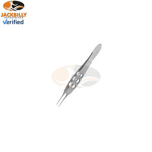 Forceps conjonctivaux manuels en acier inoxydable Fechtner 10,5 cm 4 pouces, pointes délicates en forme d'anneau, instruments chirurgicaux de ligature - Product Image 4
