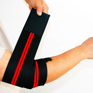 FIRST FITNESS INDUSTRIES Muñequeras Deportivas Personalizadas de Poliéster Ecológico con Correas Ajustables para Gimnasio y Levantamiento de Pesas, Unisex a Rayas - Product Image 6