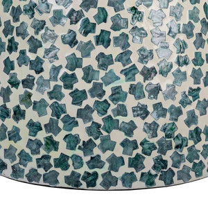 Tabouret bleu nacre au design unique de qualité supérieure beau design pour la décoration de la maison décoration de salon fabriqué au Vietnam - Product Image 4