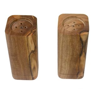 Elegant Handcrafted Natural Wooden Durable Eco-Friendly Salt Pepper Shaker Set Rotary Knob for Luxury Tableware Everyday <b>Home</b> - Product Image 1