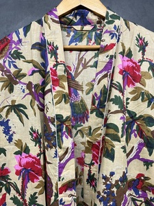 Bird Print Floor-Length Soft Lightweight Cotton Kimono Robe Women Luxury Japanese Floral Washable <b>Christmas</b> Gift - Product Image 2