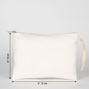 Sublimation Printed <b>Laminated</b> Cotton Clutch <b>Pouch</b> 8 6 Inches (21 15 Cm) Zipper Closure - Product Image 3