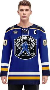 Maillot de hockey sur glace de qualité supérieure imprimé par sublimation directe d'usine matériau respirant pour une performance athlétique maximale - Product Image 4