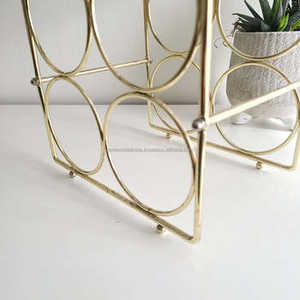 ชั้นวางไวน์ทองเหลืองวินเทจสุดหรูดีไซน์แบบกลางศตวรรษที่ทันสมัยเหมาะสำหรับการจัดเก็บและจัดแสดงอุปกรณ์ในบาร์ขายส่งจากอินเดีย - Product Image 5