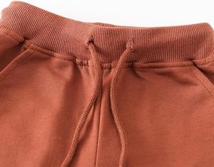 Short en coton de couleur unie personnalisé de haute qualité 100% coton polaire formation joggers course décontracté français éponge enfants short de survêtement - Product Image 6