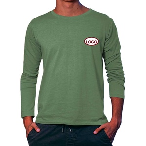 Camiseta unisex de manga larga para hombre de alta calidad, ajuste holgado, talla libre, algodón en blanco, poliéster, estampado de logotipo personalizado, ropa de calle - Product Image 1