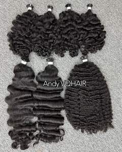 Top Trending One Donor Virgin VIP Sin procesar Deep Wave Ktips Puntas planas Cutical Aligned Raw Extensiones de cabello vietnamita - Product Image 2