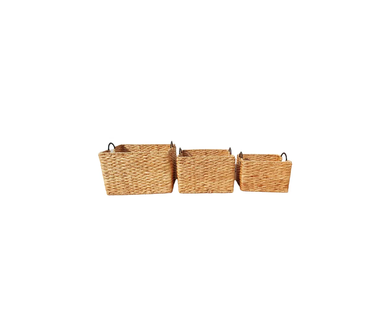 Ahşap bambu kutu paketleri için kolları ile geleneksel kurutulmuş su sümbül depolama sepeti (whatsapp 0084587176073)