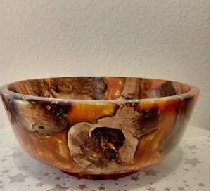 El Tazón Alto de Madera Es Perfecto para Servir Fruta y Sopa, Altamente Duradero, Ecológico, Ligero, Diseño Moderno, Ideal para Fiestas - Product Image 1