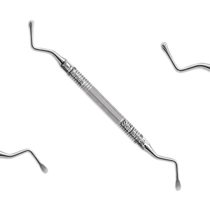 Cureta de hueso de implante quirúrgico Dental Manual, cuchara larga #9, 2,4mm de ancho, 4mm, herramienta de limpieza periodontal para eliminación de fragmentos óseos - Product Image 5