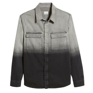 Camisa vaquera para hombre con logotipo personalizado, nueva ropa de calle, estampado con patrón, longitud larga, botón informal, servicio OEM, nuevo tamaño adulto, Invierno - Product Image 5