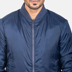 Veste polaire pour hommes grande taille bombardier de vol en nylon de haute qualité avec logo personnalisé tissu satiné respirant pour l'hiver vente en gros - Product Image 6