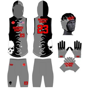 <b>Compression</b> Fit Hooded 7V7 Flag Football Uniform 100% Sublimated Stretchable Fabric Breathable Quick Dry Moisture-Wicking - Product Image 2