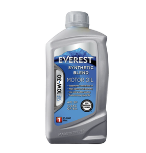 Huile moteur Everest Synthetic Blend Anti-Wear SAE 10W-30 Lubrifiant automobile 6 paquets 1 litre - Product Image 1