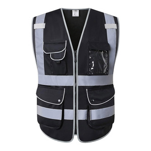 Gilet de sécurité réfléchissant respirant pour hommes Gilet de construction à visibilité améliorée pour les vêtements de travail en plein air - Product Image 5