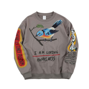 Sweats à capuche personnalisés graphique sweat à col rond Hip Hop à manches longues thermique Vintage surdimensionné respirant Streetwear pour hommes femmes - Product Image 1