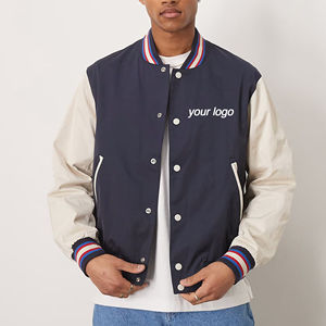แจ็กเก็ตเบสบอลเลตเตอร์แมนรุ่นสั้นสำหรับฤดูหนาวสินค้าใหม่2025ออกแบบได้เองปักโลโก้เสื้อแจ็กเก็ตที่มีน้ำหนักมาก - Product Image 1