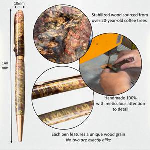 Stabilized Wood Twist Ballpoint Pen Luxury Handmade 0.7 Mm Amethyst Collection High-End Sign Pens High Quality Promotional <b>Gift</b> - Product Image 4