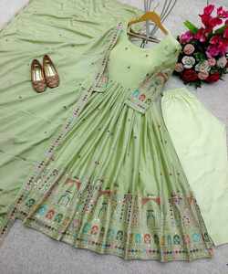 Narayanpet ชุดคอตตอนพิมพ์ลายคาลามันคาลิมีเข็มขัดคาดเอวเสื้อผ้าสำหรับงานแต่งงานขายส่งราคา - Product Image 5