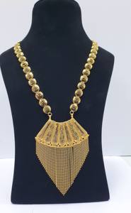 Venta directa de fábrica Elegante collar de Latón chapado en oro de dos gramos Conjunto de pulsera Diseño clásico Bodas Fiestas Incluye plata - Product Image 2