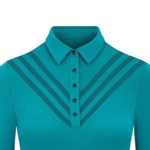Chemises de golf Polo en coton pour femmes avec logo personnalisé + design + taille Vêtements de sport OEM ODM pour clubs de golf et activités décontractées - Product Image 4