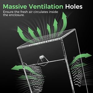 Terrarium fermé classique en acrylique respirant pour l'élevage de reptiles, araignées et insectes sauteurs, étanche, vente en gros ODM&OEM - Product Image 3