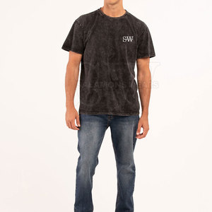 Camiseta con efecto lavado, material suave y transpirable, perfecta para el verano, atuendos casuales y estilo urbano. - Product Image 2