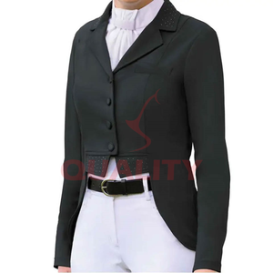 Chaqueta elegante para mujer para montar a caballo hecha a mano con forro de control de humedad de tela transpirable de silueta delgada a la venta - Product Image 3