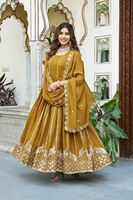 Ropa Étnica Tradicional India y Pakistaní para Mujer, Poliéster de Secado Rápido, Corte Holgado, Largo hasta el Suelo, para Fiestas y Bodas