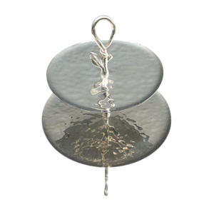 Support à gâteau en aluminium à 3 niveaux fait à la main, finition argentée et dorée décorative, support à dessert et à cupcakes pour la décoration de mariage et de fête - Product Image 3