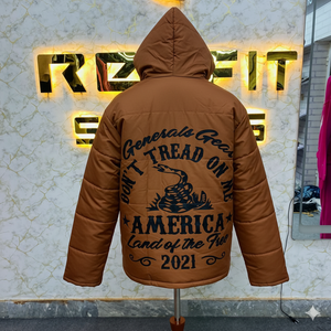 High Quality Custom Design Best Material men brown puffer jacket Men's Polyester Nylon Jackets High Street Men's puffer jackets - Product Image 2