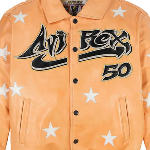 Logo personnalisé de haute qualité Fabriqué en cuir Hommes Avirex Vestes Meilleures Ventes Dernières Vestes en cuir personnalisées Unisexe - Product Image 3