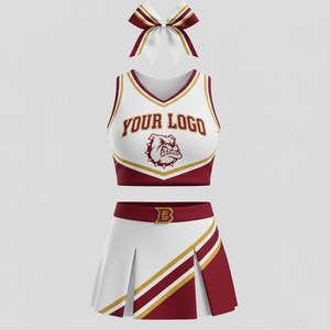 Uniforme de cheerleading de haute qualité à bas prix, fabriqué en polyester 100%, uniformes de cheerleading en stock - Product Image 4