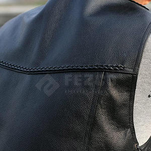 Buena calidad 100% cuero hecho moda chaleco precio razonable transpirable hombres ropa Chaleco de cuero - Product Image 2