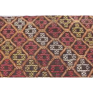 พรมวิ่งสไตล์ตุรกี ขนาด 2.3x9 ฟุต พรมวินเทจสีน้ำตาล พรมขนสัตว์คิลิม - Product Image 5