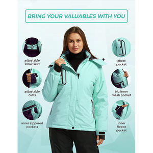 Chaqueta reflectante personalizada para mujer, rompevientos impermeable Retro Vintage para deportes al aire libre, de talla grande - Product Image 3