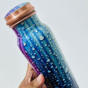 Bouteille d'eau en cuivre de qualité supérieure pour yoga voyage bureau gym désintoxication hydratation ayurvédique santé bien-être fitness vie écologique - Product Image 2