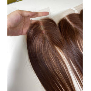 Extensiones de cabello virgen personalizadas vietnamitas de la mejor calidad 5*5 HD Cierre de encaje trama Peluca de cabello humano que hace Genius - Product Image 6