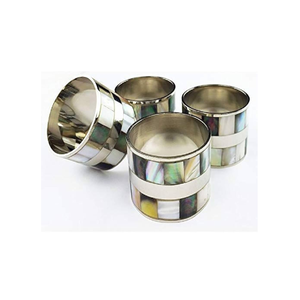 MOP Table porte-serviettes cintre crochet sac matériel maison forme ronde os incrustation serviette anneau support pièce - Product Image 6