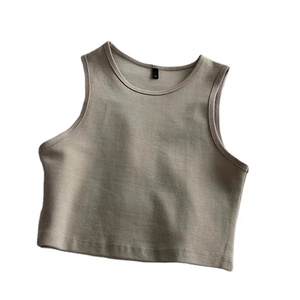 Wholesale 2026 Comfortable Women's Short Crop <b>Top</b> 100% Cotton Quick Dry Breathable Summer Sale Front Logo - Product Image 5