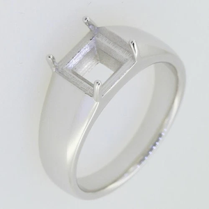 Anillo de montaje semi de Plata de Ley 925 auténtica, ajuste de cabujón de forma cuadrada de 10mm, componentes de joyería fina para mujer, regalo perfecto para - Product Image 2