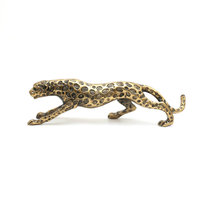 Jaguar Sculpture pour dessus de table Sculpture artisanale de haute qualité pour la décoration de la maison et du bureau Sculpture décorative couleur or