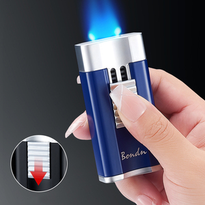 Encendedor de cigarros plano clásico a prueba de viento, encendedor de Metal de fuego único, encendedor de regalo con logotipo personalizado - Product Image 2
