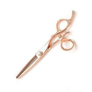 Tijeras para adelgazar el cabello de hoja recta Tijeras para adelgazar el cabello de color cobre Tijeras para peluquero Tijeras para el cabello de acero inoxidable - Product Image 4