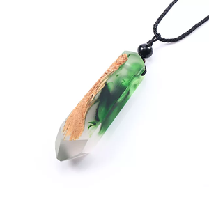 Wood & Resin Unique Design Wholesale Pendant Type <b>Necklace</b> Fashion Accessories Women <b>Necklaces</b> Jewelry for Women Fashion Jewelry - Product Image 4