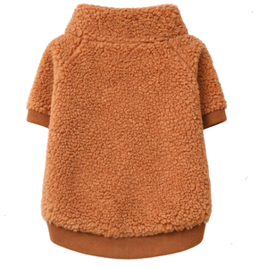 Caramel Sherpa <b>Dog</b> Jacket Soft Fleece Zip Vest Warm Cozy Winter Pet Outerwear for Small and Medium <b>Dogs</b> - Product Image 5