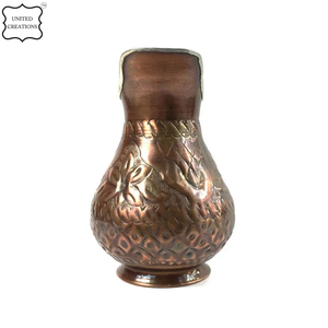 Pichet à eau antique en cuivre gaufré à la main pour restaurants maison Pichet en cuivre antique Pichet à eau en métal - Product Image 3