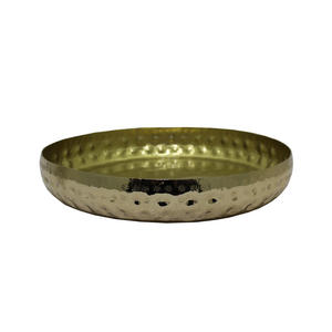 Tazón de Metal de hierro con forma redonda para cocina y mesa de diseño moderno, cuenco para servir de Color plateado y dorado y cuencos decorativos hechos a mano - Product Image 5